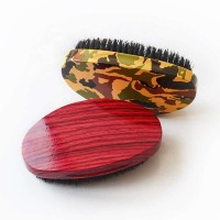 Wholesale High Quality Custom Logo Wooden Boar Bristle Beard Hair Palm 360 Curve Wave Brush