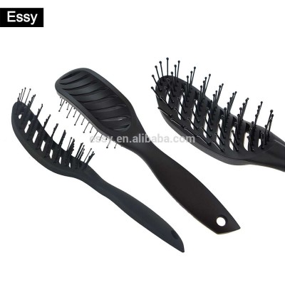 hair salon equipment professional plastic vent curved hair brush