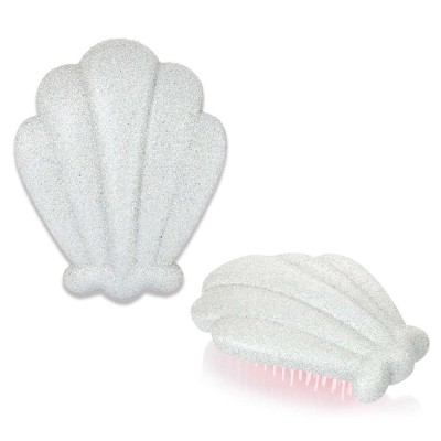 shell shape custom detangling tangle detangler glitter hair brush