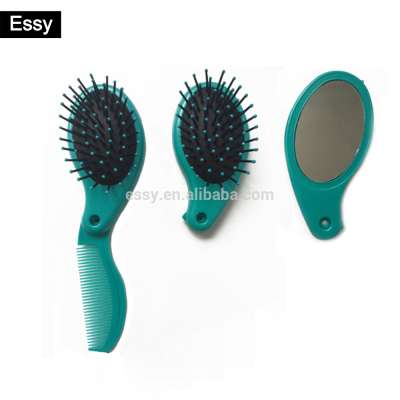 custom personalized kids mini folding foldable hair brush with mirror